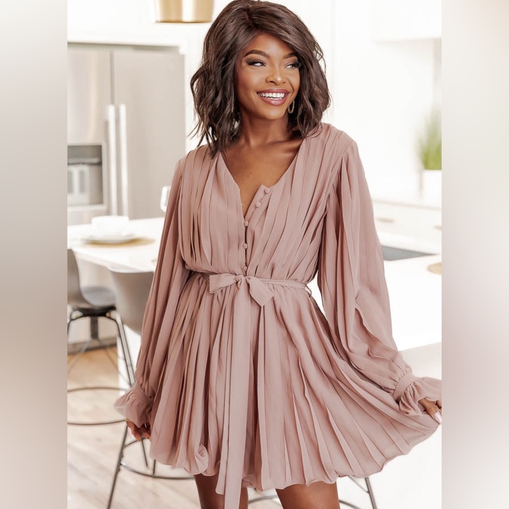 Dusty Mauve Pleated Romper